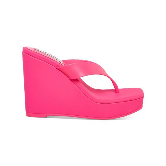 STEVE MADDEN Shoes - STEVE MADDEN Womens Pink 1" Platform Refined Wedge Thong Sandals Shoes 8 M